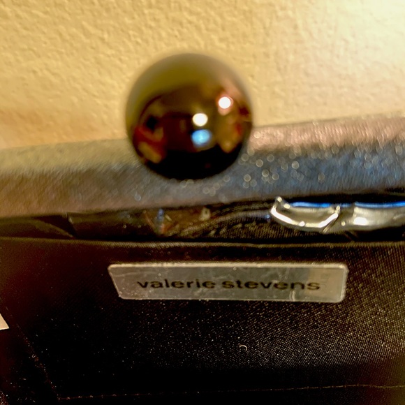 Valerie Stevens Gray Shimmer Clutch Evening Bag - Picture 4 of 7